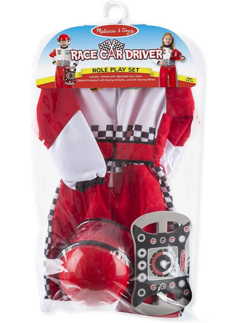 ميليسا آند دوج زي سائق سباق للأطفال مع خوذة وعجلة قيادة من ميليسا اند دوغ – جودة عالية للأعمار 3-6 سنوات - Image 3