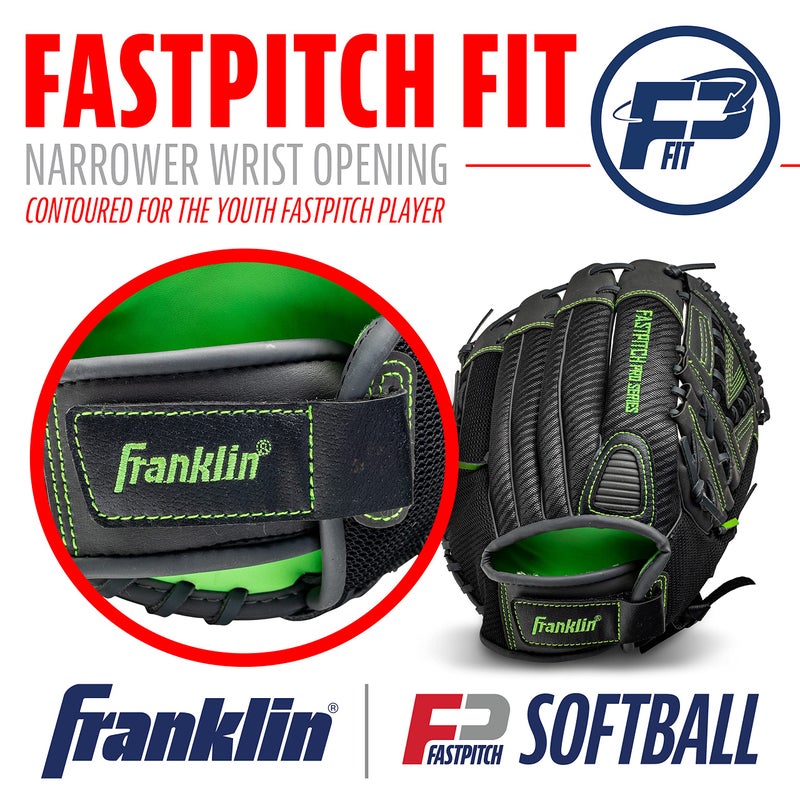 فرانكلين سبورتس قفاز Franklin Sports Fastpitch للكرة اللينة - Fastpitch Pro - قفاز الكرة اللينة للبالغين والشباب - داخل وخارج الملعب - قفاز لليد اليمنى - ليموني 11 بوصة (22433) - Image 5