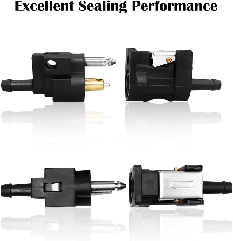 AUGREX 1/4" 6mm Barb Female & Male Fuel Line Quick Connectors for Yamaha Outboard Motor Boats - Image 5
