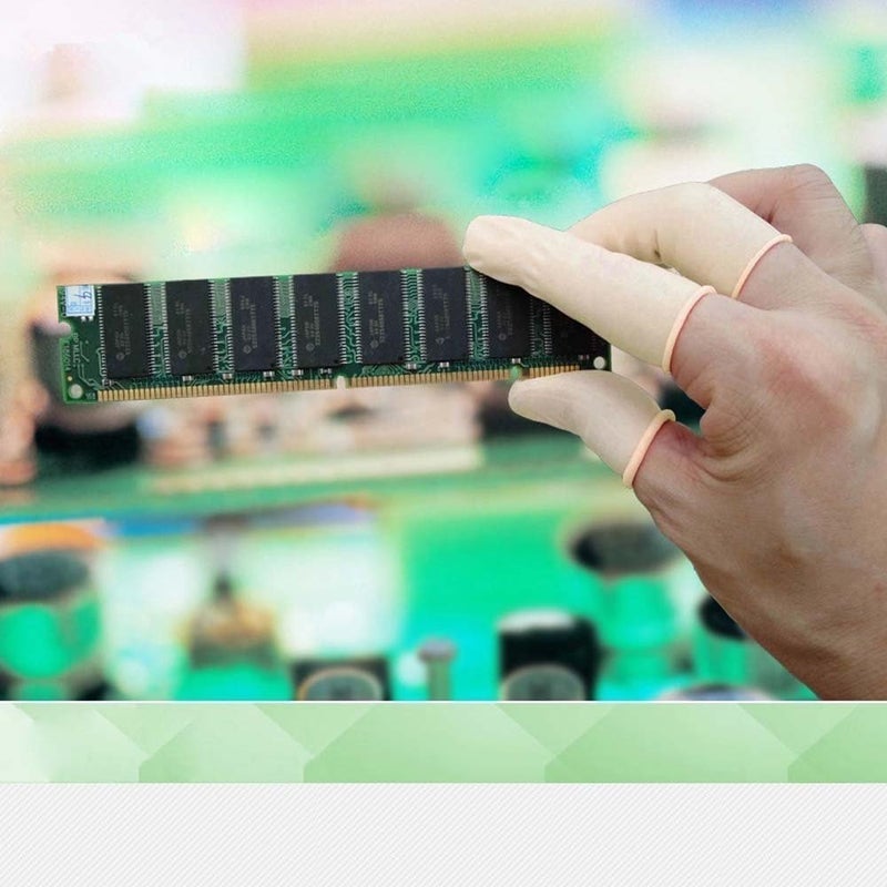 G2PLUS Disposable Latex Finger Cots Rubber, 140g(Approx 205PCS) Fingertips Protective Finger Art Latex Tissue Finger Cot (White) - Image 4