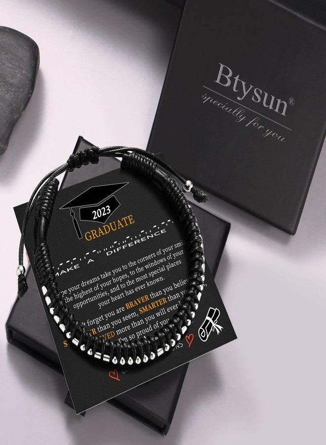 Btysun Valentines Day Gifts for Him Boyfriend Morse Code Bracelets for Men Husband Mens Bracelets Graduation Gifts for Him Fathers Day Adjustable Leather Bracelet Motivational Birthday Annivesary Jewelry - Image 5