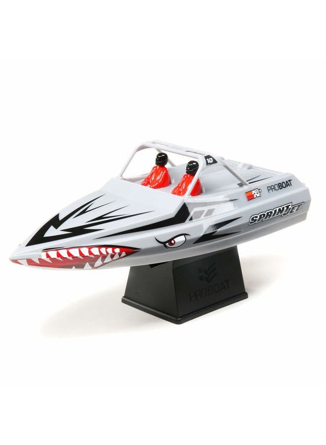 Pro Boat Sprintjet 9" Self-Righting Deep-V Jet Boat Brushed RTR Ready to Run Silver PRB08045T1 - Image 1