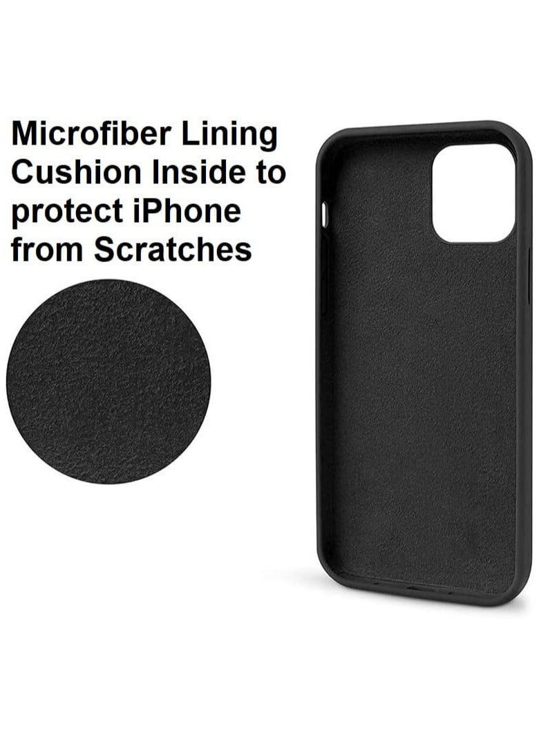 حافظة هاتف آيفون 15 برو، غطاء حماية من السيليكون مقاوم للصدمات ومضاد للخدش (أسود) - Image 4