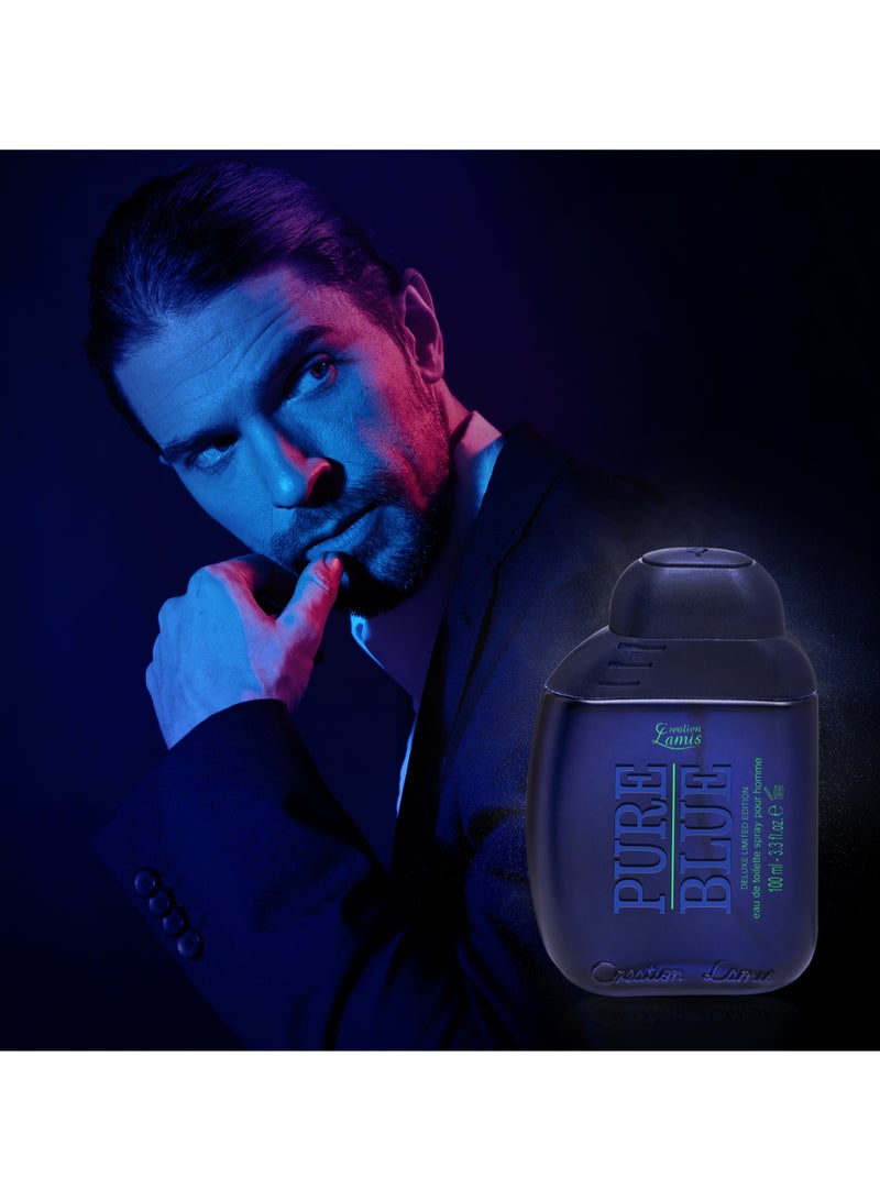Creation Lamis Pure Blue Eau de Toilette For Men 100ml - Image 4