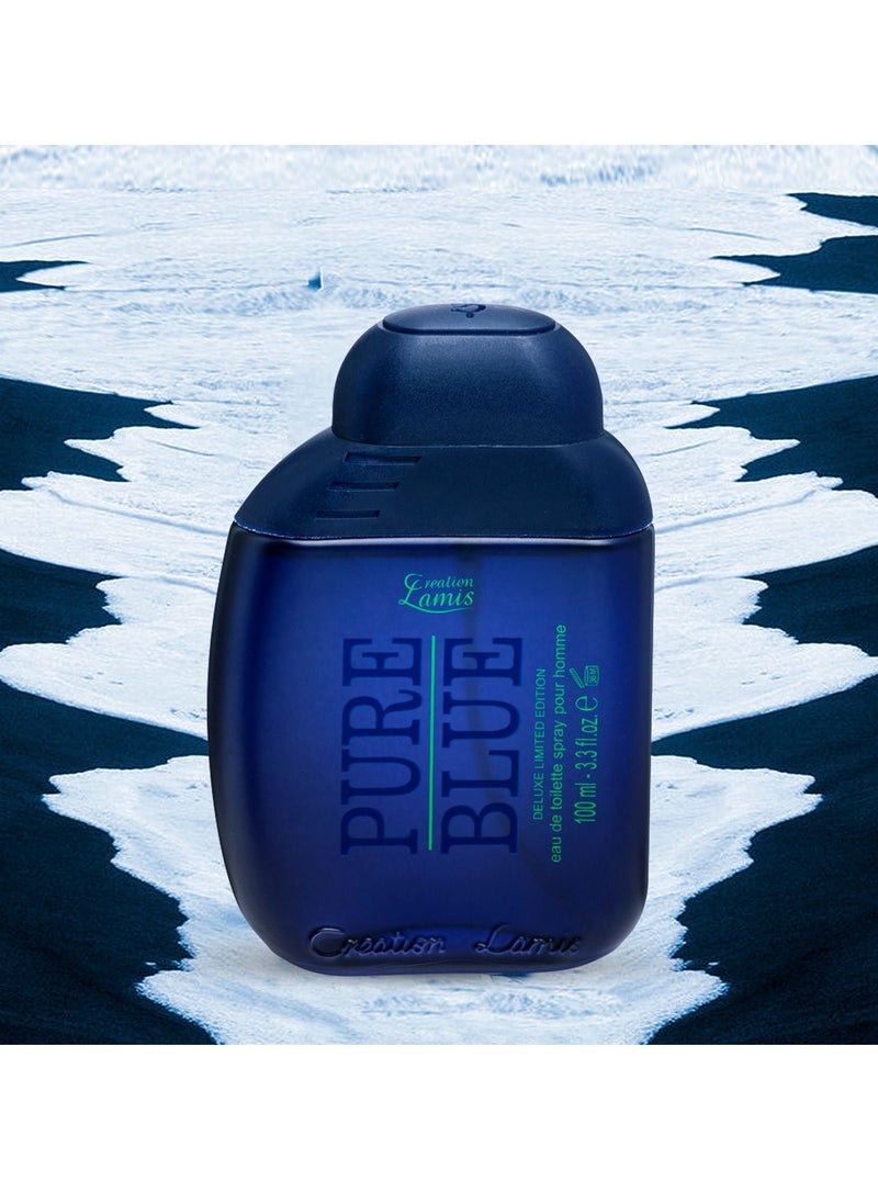 Creation Lamis Pure Blue Eau de Toilette For Men 100ml  - Image 5