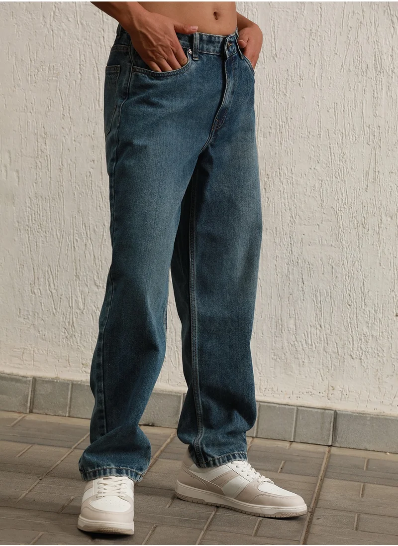 هوبرهولمي Cotton Relaxed Fit Jeans for Men