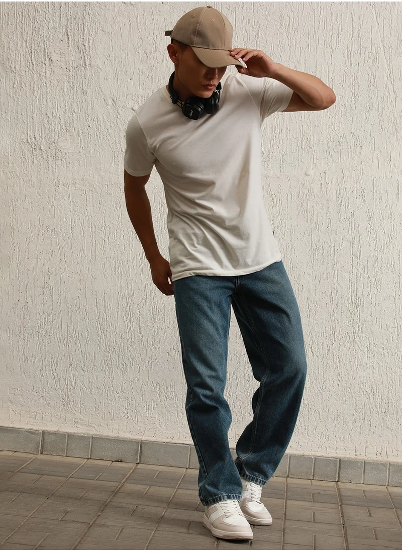 هوبرهولمي Cotton Relaxed Fit Jeans for Men