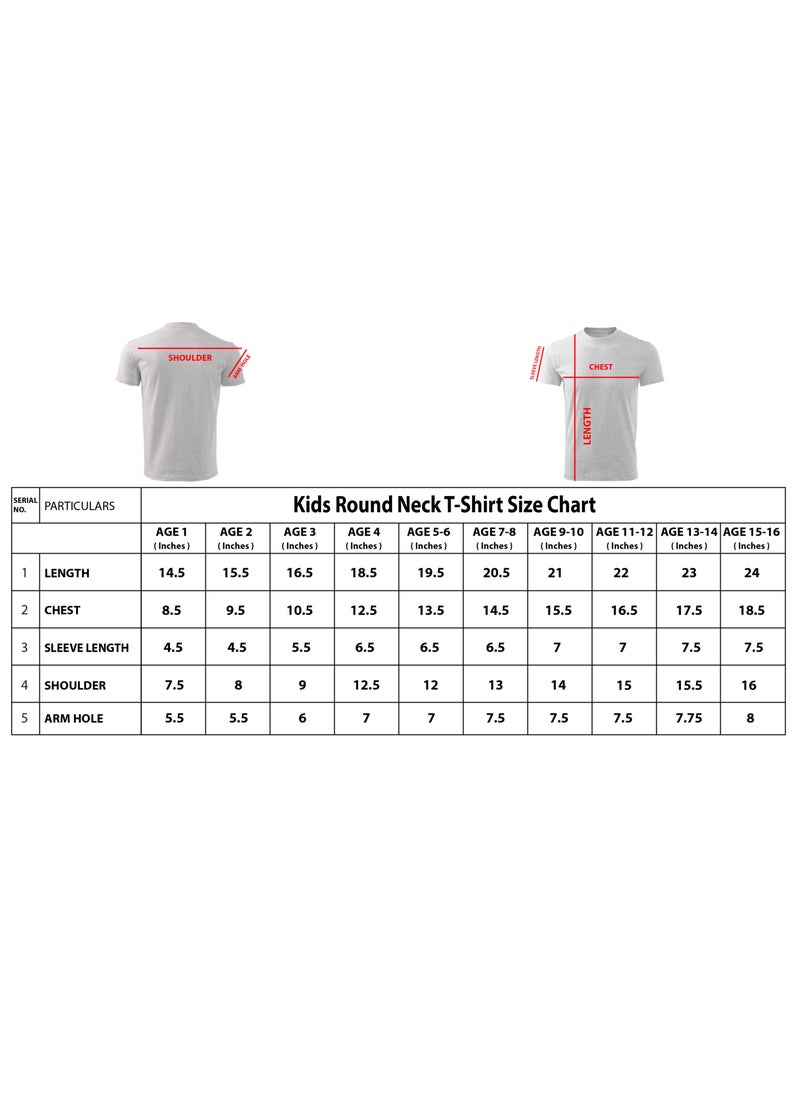PRINTSHOP4ME Printshop4me Kids Round Neck boys T Shirt 170 GSM Pure Cotton Basic Colors  - Image 5