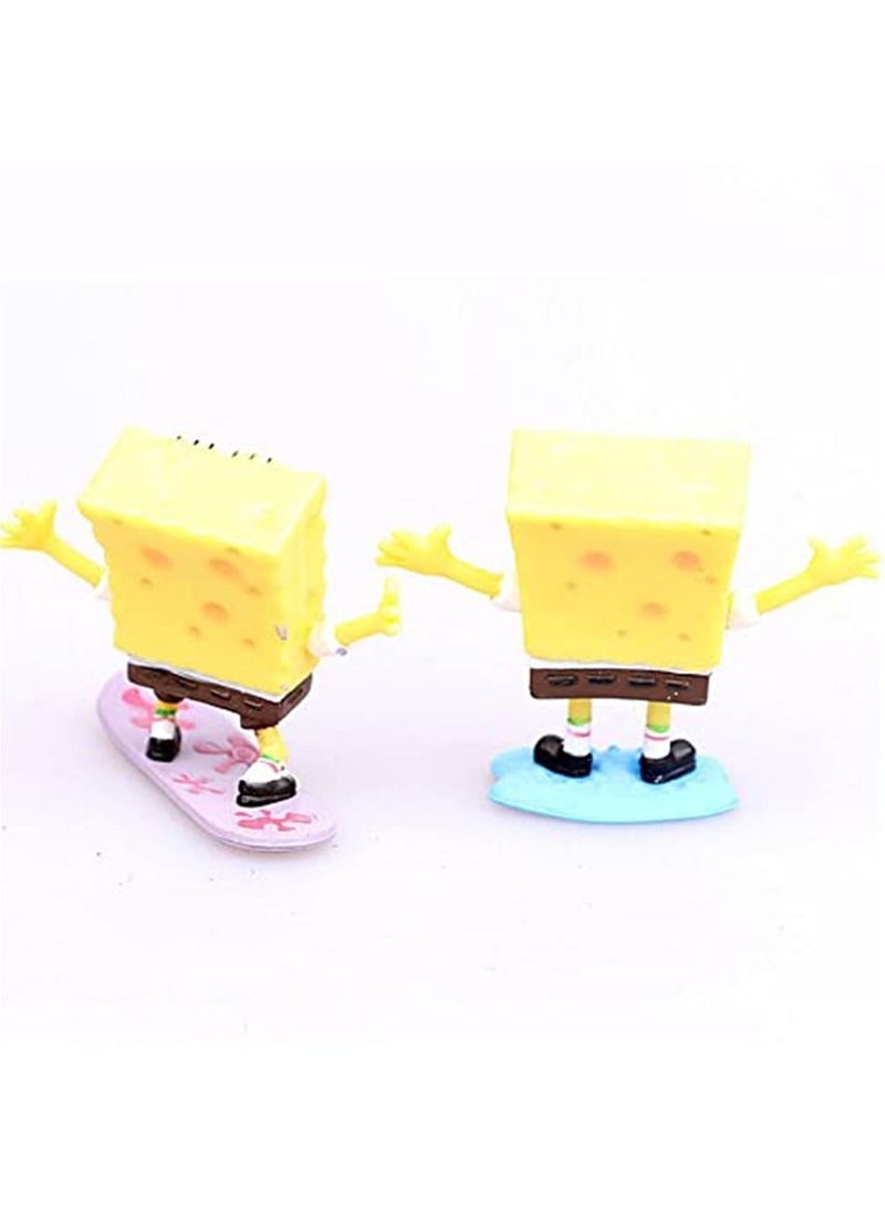 8pcs/Set SpongeBob and Sent Great Stars Squidward Tentacles Fish Tank Action Figure Toys  - Image 3