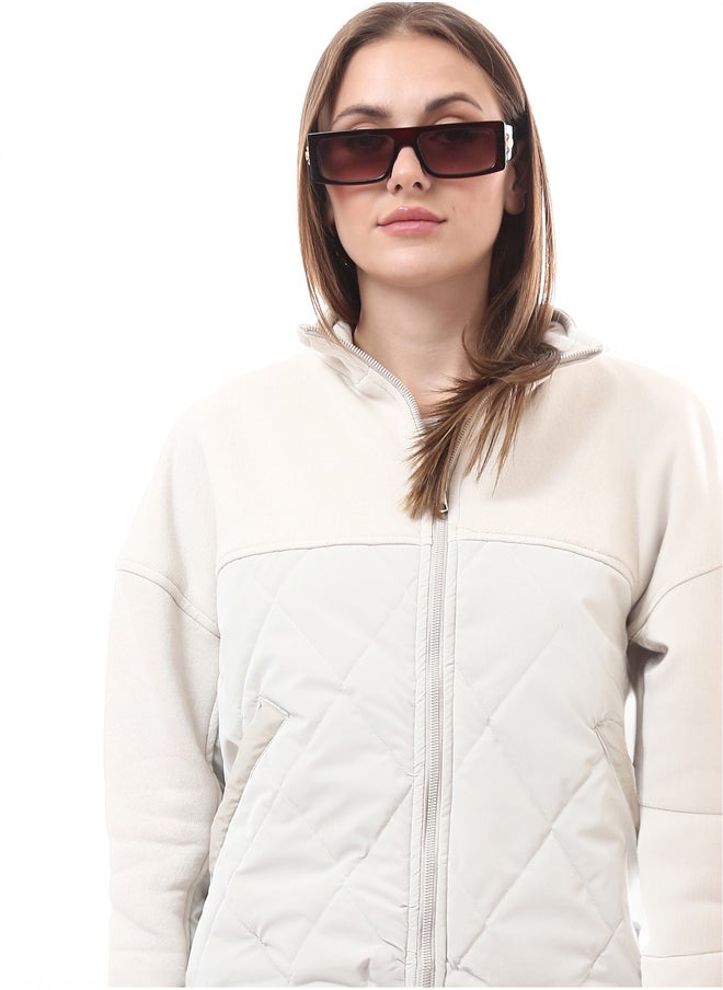 RAVIN Cotton Light Beige Jacket with Waterproof Quilt  - Image 4