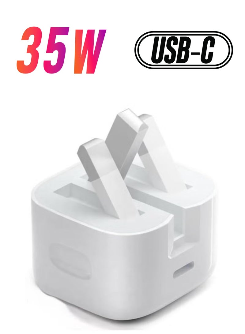 ELTRAZONE iPhone 16 & iPhone 15 Pro Max 35W USB-C Charger | Fast Charging Adapter for iPhone 16, iPhone 15 Pro Max, iPhone 15 Pro/Plus, Samsung S24, and All USB-C Devices (Without Cable) - Image 1