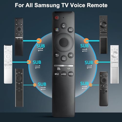 KPDP Original Sammsung Voice Remote Compatible for Samsung Smart TV QLED UHD Frame Curved Solar 4K 8K Q60 Q70 Q80 Q90 8 Series 9 Series TU8000 AU8000 Voice Remote Control Replacement, Black - Image 4