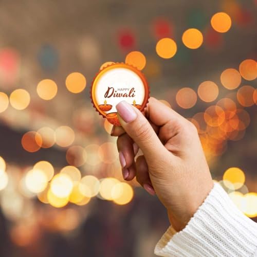 Festiko® Set of 48 Pcs Happy Diwali Greeting Stickers (12 Designs), Happy Diwali Stickers For Packing, Diwali Stickers For Gifts, Diwali Wishing Stickers - Image 3