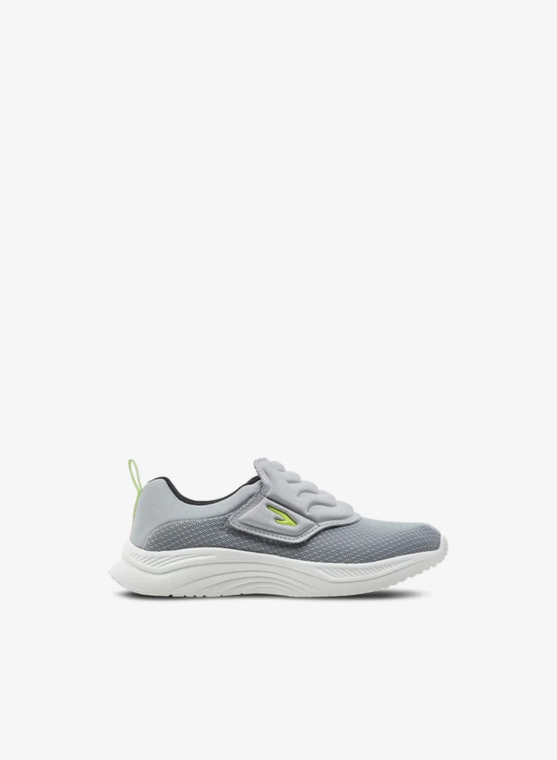 Dash Boys Textured Sneakers with Hook and Loop Closure