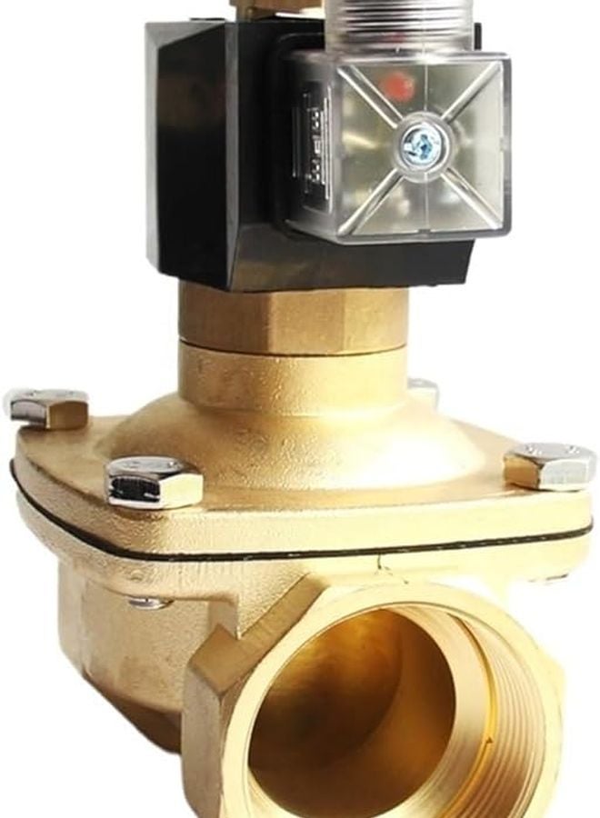 Brass 2 Way Gas Solenoid Valve 3 4 Inch NPT 24VDC Normally Opened Electric Valve - Image 2