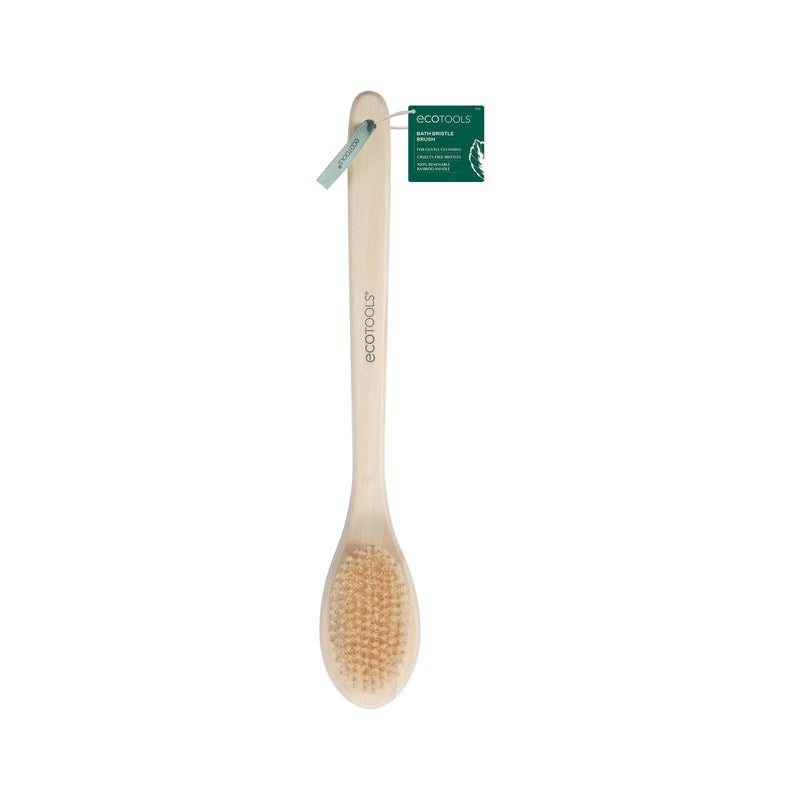 EcoTools Bath Bristle Brush, Bath Brush with Long Handle, Cleanse Back & Hard-to-Reach Areas, Eco Friendly Shower Brush for Exfoliating, Cruelty Free Nylon Bristles, Vegan, 1 Count - Image 1