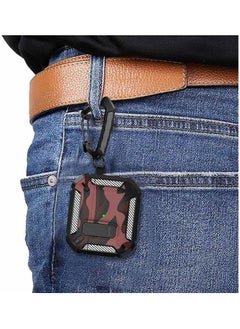 Generic Compatible With AirPods 4 Case, Secure Lock Case Cover for Apple Airpods 4 with Active Noise Cancellation 2024, Airpods 4 with Keychain, Strong Drop Protection (Camo Red)  - Image 3