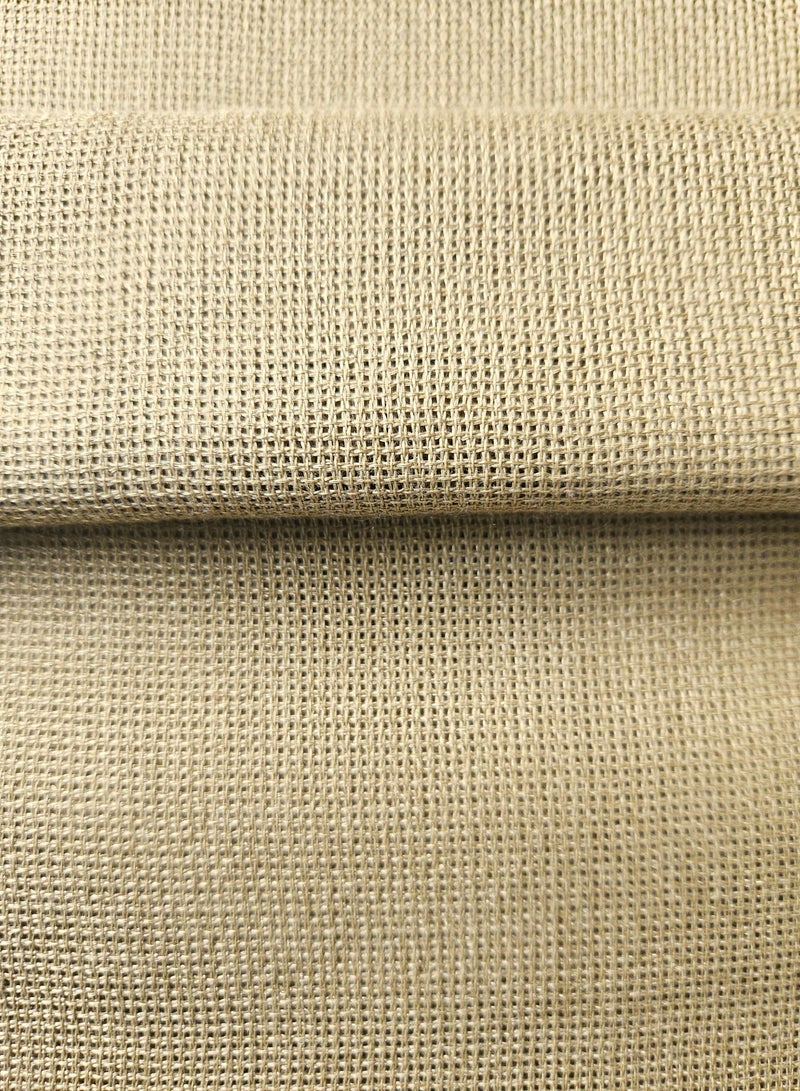 Soft Cotton Jute Fabric, 6.5 yards, Beige - Image 3