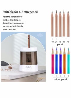 XiuWoo Electric Pencil Sharpener Autostop Feature and Heavy Duty Helical Blade USB Battery Operated 3 Adjustable Sharpening Modes for 6-8mm Diameter Pencils Student Office  - Image 3