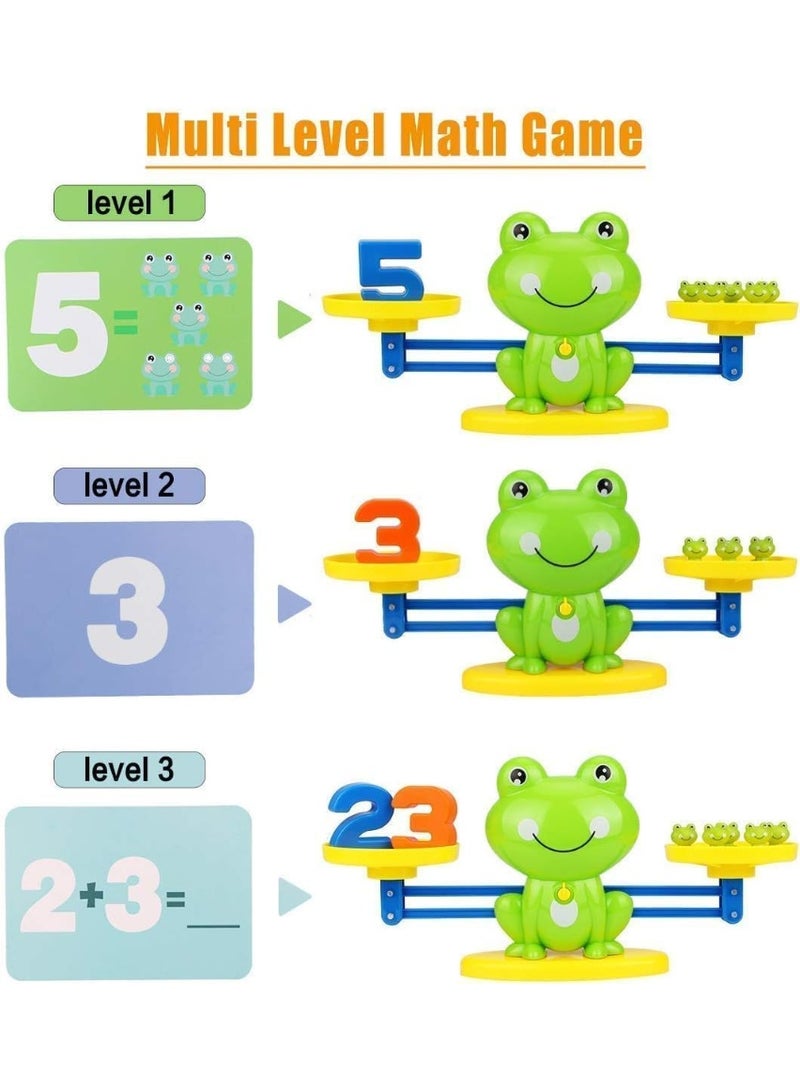 ضفدع توازن لعبة الرياضيات, الأطفال وزن مقياس لعب العد التعليمي لأطفال ما قبل المدرسة / رياض الأطفال,تعلم الأرقام أداة تعليم الرياضيات ل3-5 سنوات من العمر الأولاد البنات, هدية عيد الميلاد للأطفال الممتعة - Image 3