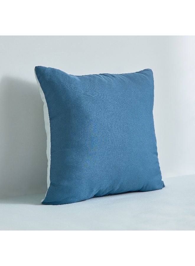 Home Box Reversible Microfibre Cushion - Blue - Image 1