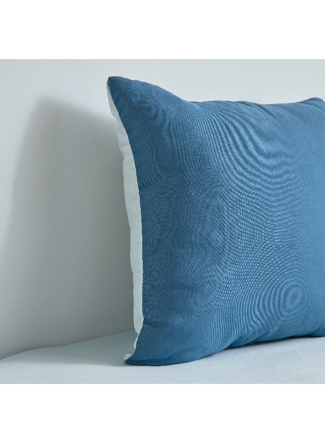 Home Box Reversible Microfibre Cushion - Blue - Image 4