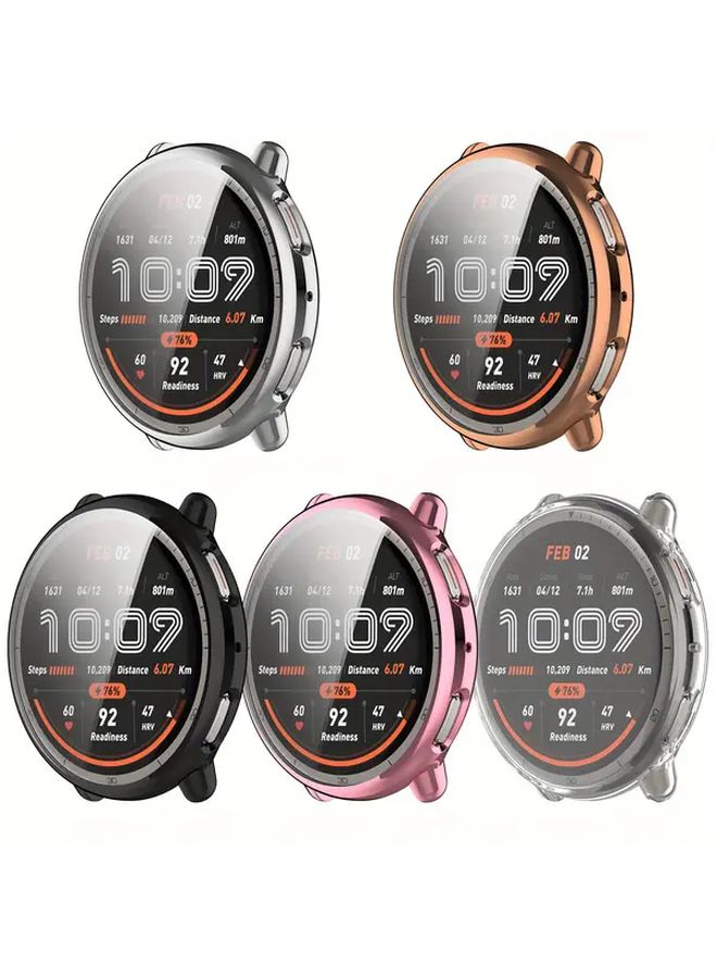 حافظة TPU شفافة مع حامي شاشة لسوار Amazfit Active2 الذكي - Image 3