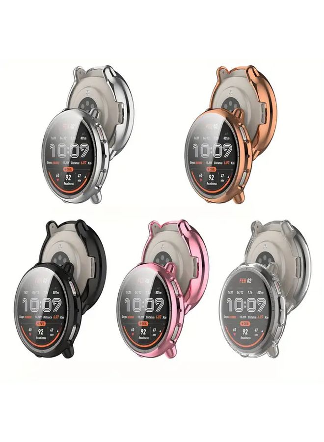 حافظة TPU شفافة مع حامي شاشة لسوار Amazfit Active2 الذكي - Image 2