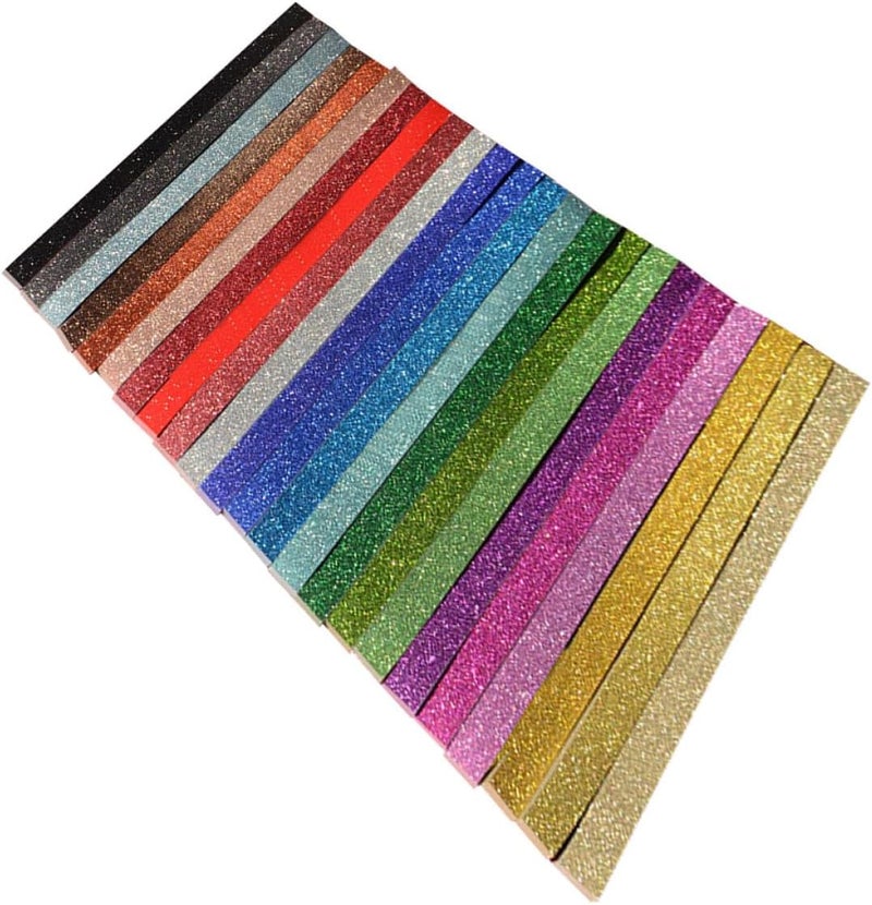 DRESSOOS 460Pcs Rainbow Star Paper Strips Origami Folding Strips DIY Handmade Decorations with Glitter Colors Each for Crafts and Holiday Embellishments - Image 1