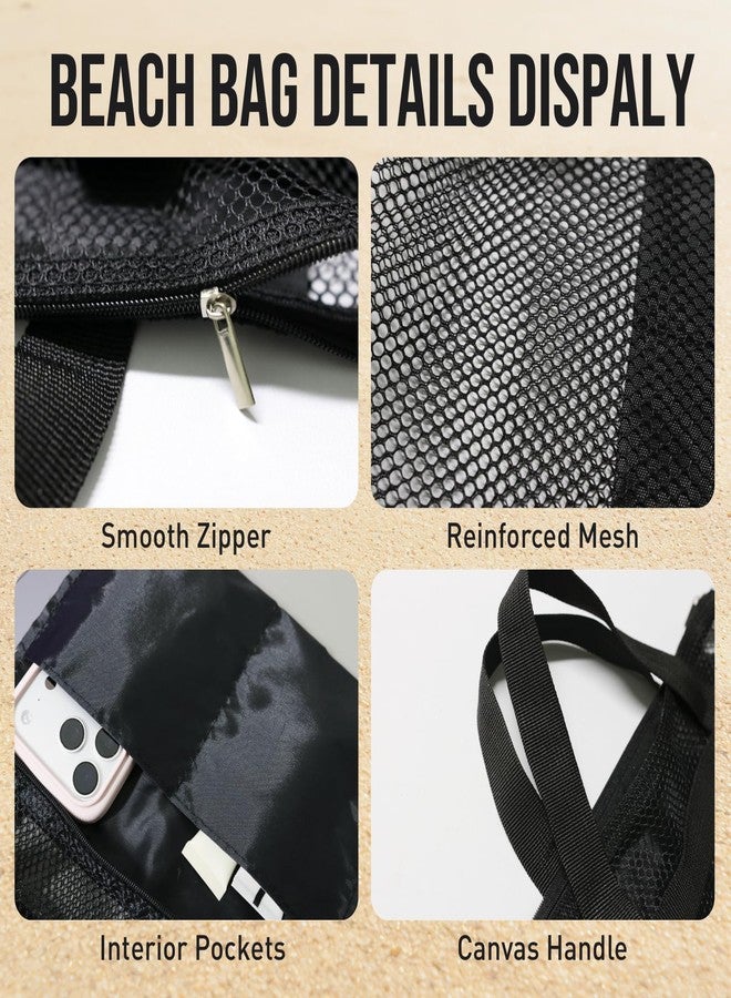 ASBEFORE Mesh Shower Caddy, Portable Shower Bag, Quick-Dry Hanging Caddy Bath Organizer with Zipper, Toiletry Bag Essentials for Camping Travel College Dorm Room Gym (Black) - Image 3