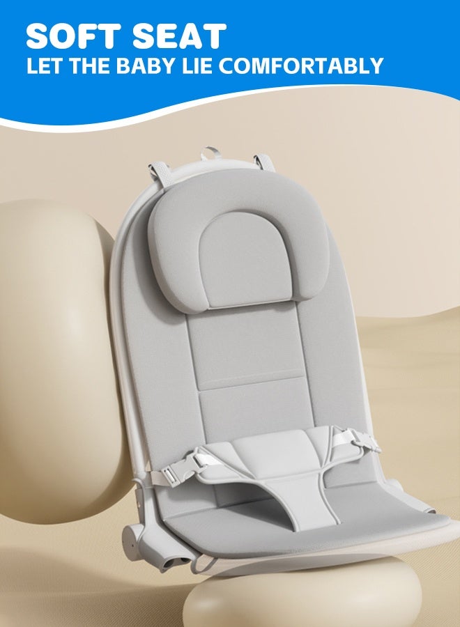 سوفت تاتش كرسي هزاز محمول للأطفال الصغار مع حامل ألعاب ومقعد أرجوحة للأطفال بحزام للأطفال من عمر 0 ​​إلى 6 أشهر - Image 4