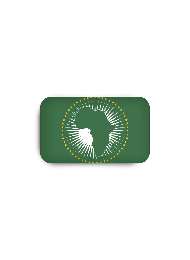 971MEDIA African Union Flag - Metal Badge Epoxy Coated with Magnetic Pin that Doesn't Tear Clothes  - Image 2