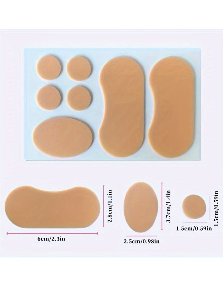 Generic Invisible Waterproof Pads Set - 5Pieces, Heel Protectors for High Heels and Loafers, Anti-Slip Blister Prevention for Shoes and Fingers - Image 2
