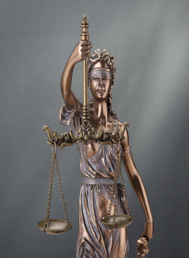 فيرونيز ديزاين تمثال سيدة العدل من مجموعة الفضائل الأساسية من يونيكورن ستوديو WU76457A4، ارتفاع 12 بوصة، مصنوع من البرونز المصبوب على البارد - Image 4