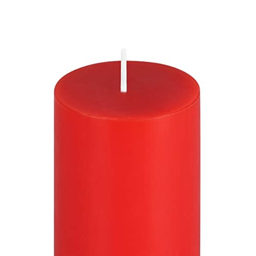 PROSPERRO LUMO By Parkash Candles Unscented Pillar Candles Set of 3 || 2x2, 2x4, 2x6 Inches || Paraffin Wax Candles || Home Decor (RED) - Image 4