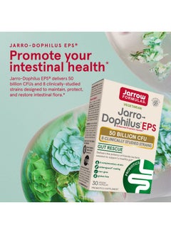 jarrow formulas Jarrodophilus Eps Gut Rescue Probiotic 50 Billion Cfu 30 Servings (Enteric Coated Veggie Caps) 8 Clinically Studied Strains Intestinal & Immune Health Dietary Supplement  - Image 4