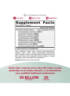 jarrow formulas Jarrodophilus Eps Gut Rescue Probiotic 50 Billion Cfu 30 Servings (Enteric Coated Veggie Caps) 8 Clinically Studied Strains Intestinal & Immune Health Dietary Supplement  - Image 5