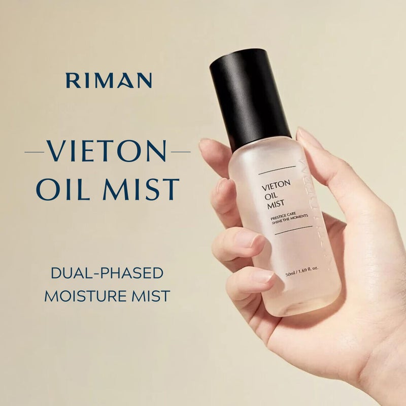 INCELLDERM Riman Vieton Oil Mist | 50ml | Bi-Phasic Hydration with Camellia Seed Oil & Seaberry Water | Korean Skincare Mist for Moisture, Balance & Radiance | Natural Facial Spritz Moisturizer - Image 3