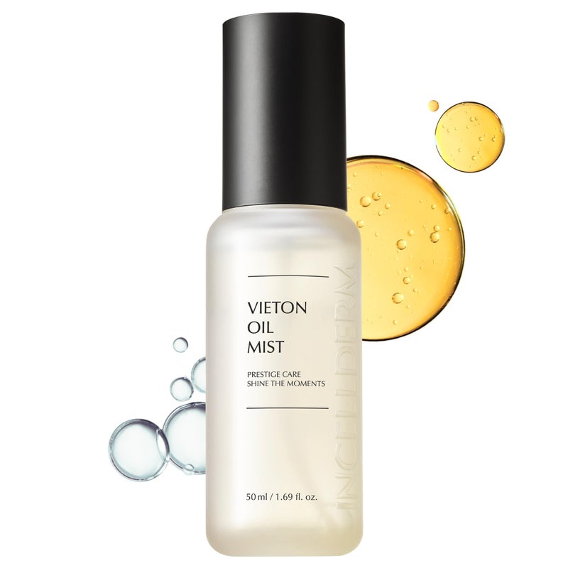 INCELLDERM Riman Vieton Oil Mist | 50ml | Bi-Phasic Hydration with Camellia Seed Oil & Seaberry Water | Korean Skincare Mist for Moisture, Balance & Radiance | Natural Facial Spritz Moisturizer - Image 2