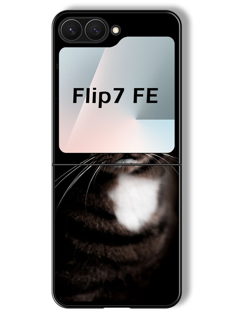Theodor Case Compatible with Samsung Galaxy Z Flip 7 FE 6.7 Inch Protection Shockproof Bumper Cover cat_pet - Image 1