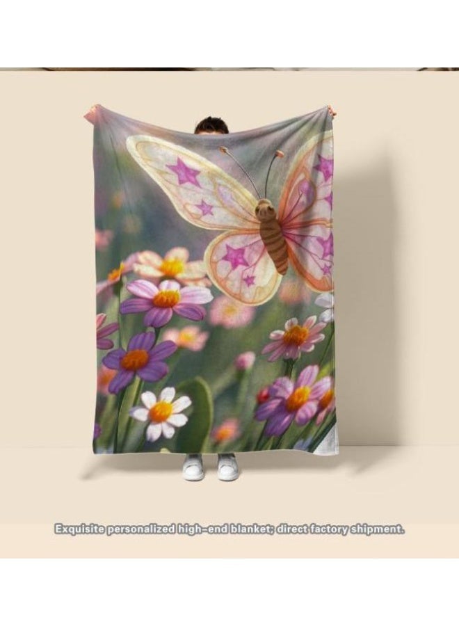 عام بطانية رقيقة من الفانيلا الكرتونية للأطفال أو الطلاب (دافئة ومريحة ومناسبة للنوم والألعاب) 100 سم * 150 سم - 490 - Image 3