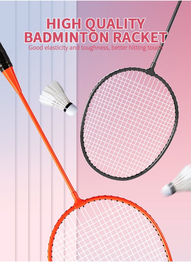 UNUNS Badminton Volleyball Combo Set With 4.1m Net,4 Badminton Rackets,6 Nylon Badminton Shuttlecocks,1 PU Volleyball Size 5,1 Pump,Portable Outdoor Game Kits For Backyard Beach Lawn  - Image 2