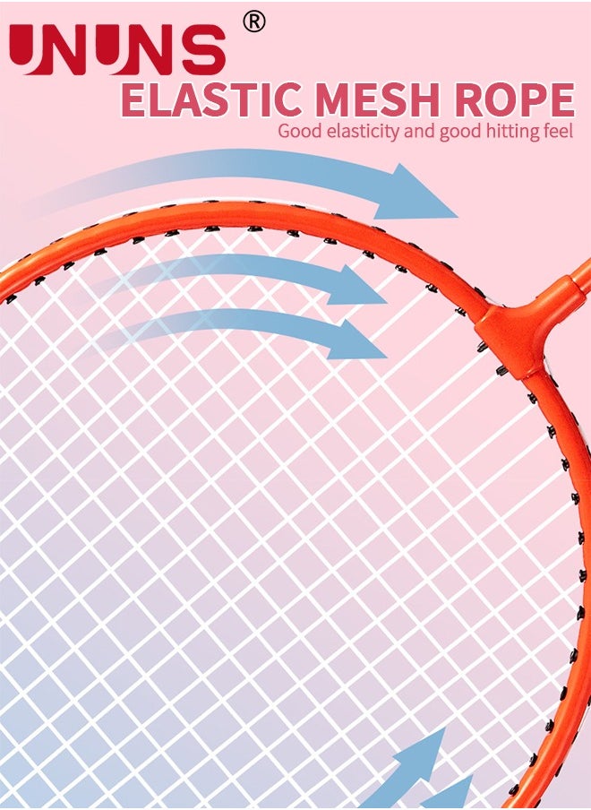 UNUNS Badminton Volleyball Combo Set With 4.1m Net,4 Badminton Rackets,6 Nylon Badminton Shuttlecocks,1 PU Volleyball Size 5,1 Pump,Portable Outdoor Game Kits For Backyard Beach Lawn  - Image 5