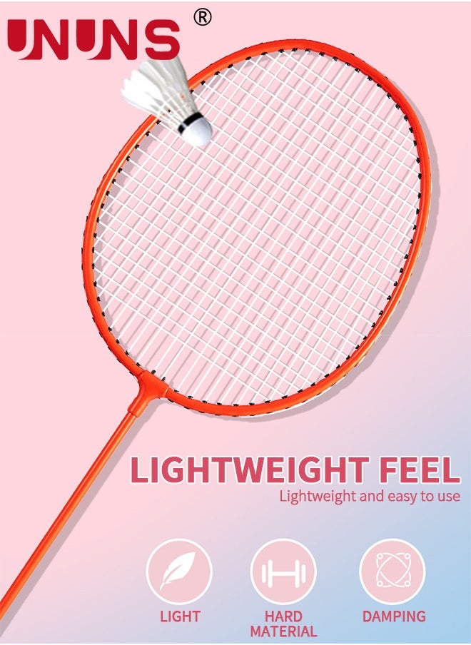 UNUNS Badminton Volleyball Combo Set With 4.1m Net,4 Badminton Rackets,6 Nylon Badminton Shuttlecocks,1 PU Volleyball Size 5,1 Pump,Portable Outdoor Game Kits For Backyard Beach Lawn  - Image 3