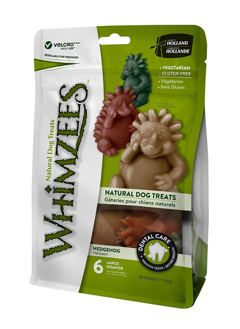 WHIMZEES - Large Hedgehog Dog Treats 6Pcs 360G - Image 1