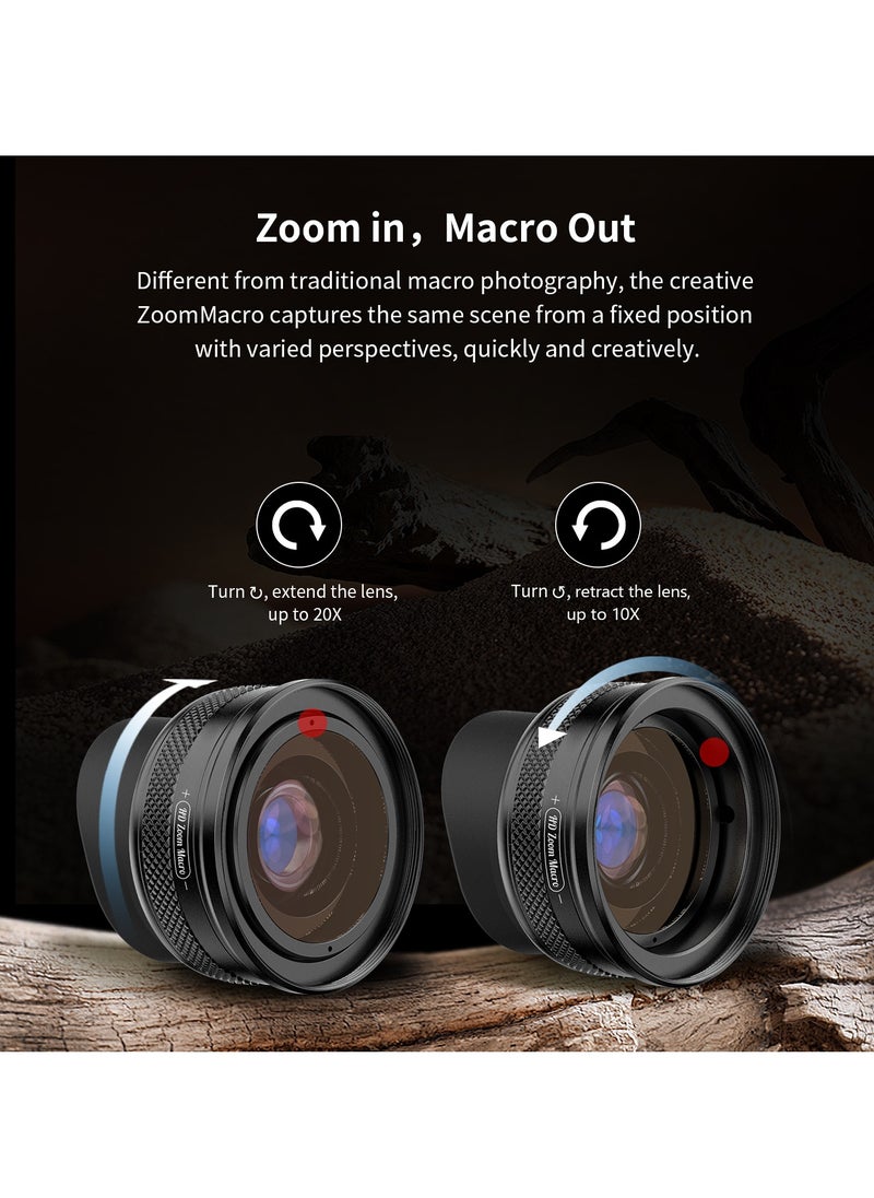 APEXEL - ZM100MM Machine lens Eye Observation Mode Zoom Macro Zoom In Epic For Macro Universal Clamp Micro Lenses For Samsung Iphone And All Smartphones - Image 1