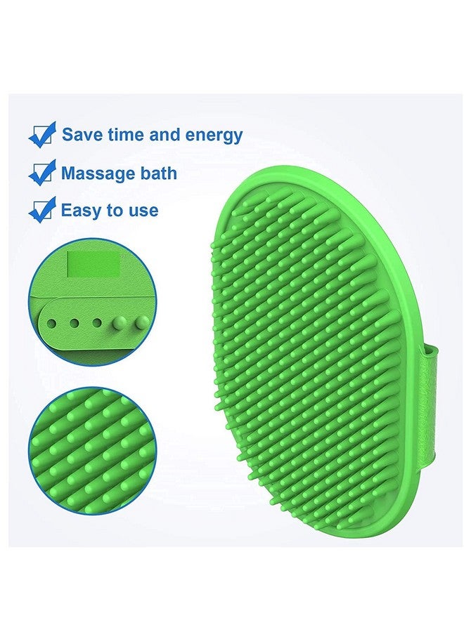 فرشاة يد للعناية بالحيوانات الأليفة وتدليكها وفرشاة شعر ذات شعيرات مزدوجة الجوانب مثالية للعناية بالكلاب والجراء ذات الشعر القصير والطويل - متعددة الألوان (عبوة من قطعة واحدة) - Image 5