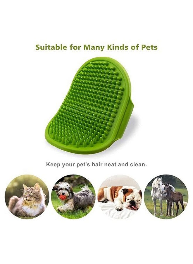 فرشاة يد للعناية بالحيوانات الأليفة وتدليكها وفرشاة شعر ذات شعيرات مزدوجة الجوانب مثالية للعناية بالكلاب والجراء ذات الشعر القصير والطويل - متعددة الألوان (عبوة من قطعة واحدة) - Image 3