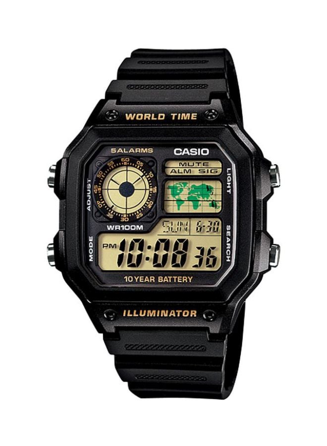 CASIO Men Men's Resin Digital Watch AE-1200WH-1B - 42.1 mm - Image 1