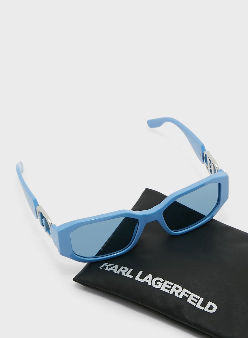 Karl Lagerfeld Modified Rectangle Sunglasses - Image 4